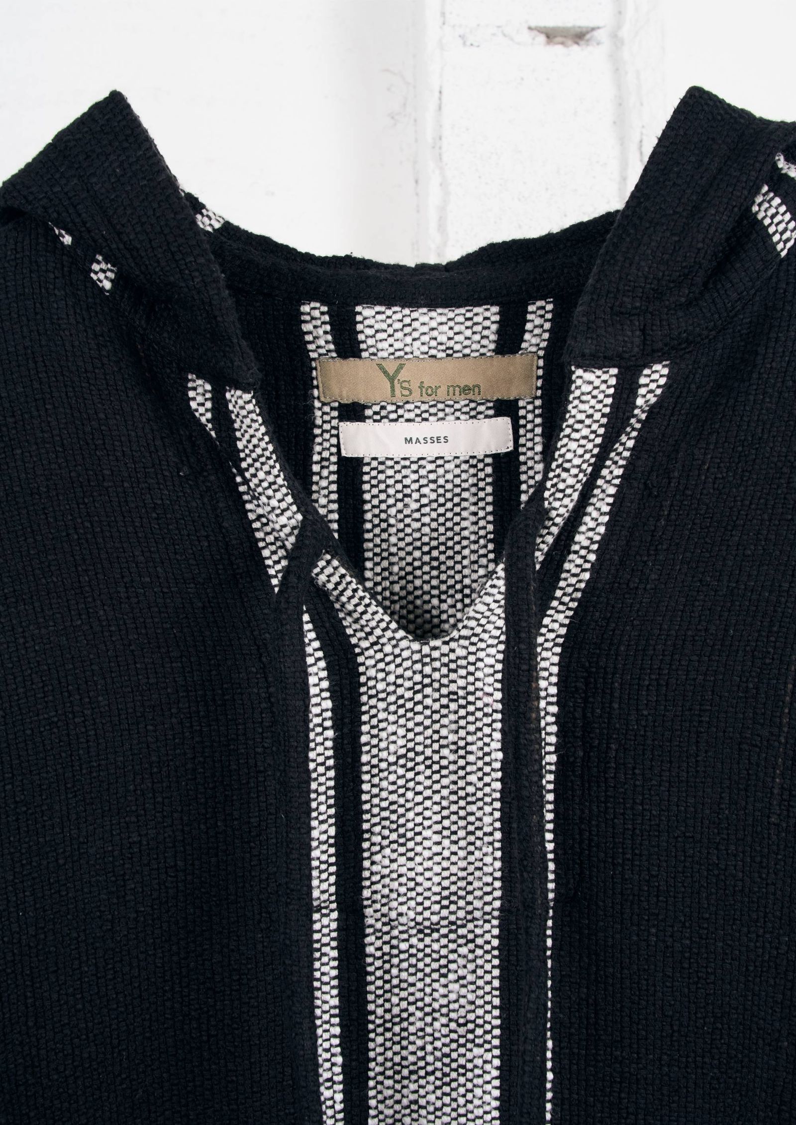Y's for men × MASSES_LUG PO SHIRT / BLACK / プルオーバーフーデッド