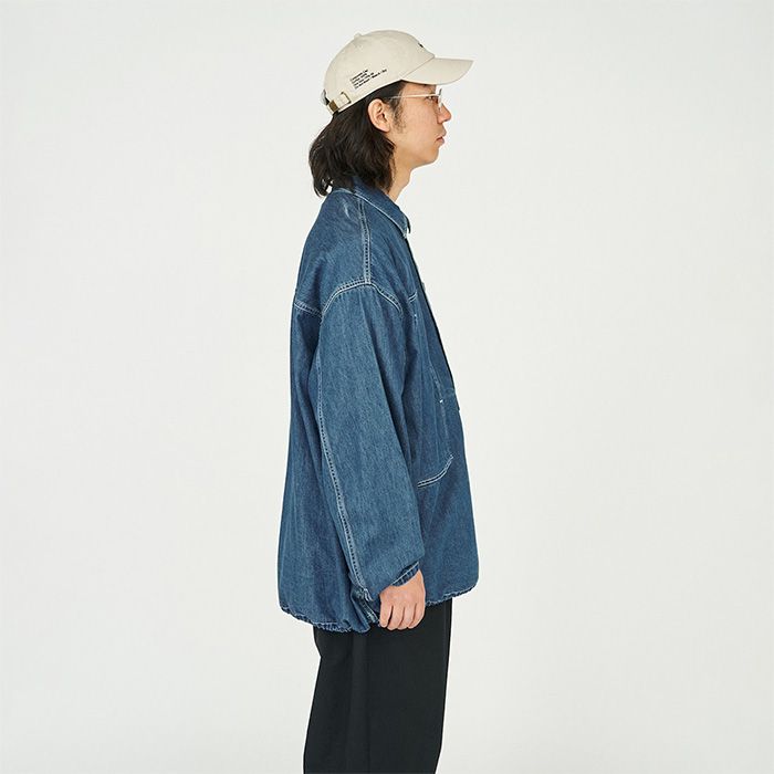 DENIM PULLOVER SHIRT / FADE INDIGO