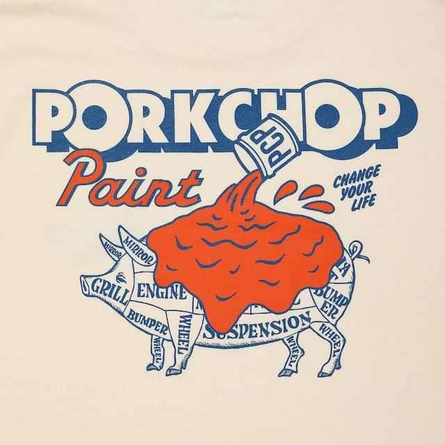 PCP PORK TEE / CREAM / プリント ティーシャツ