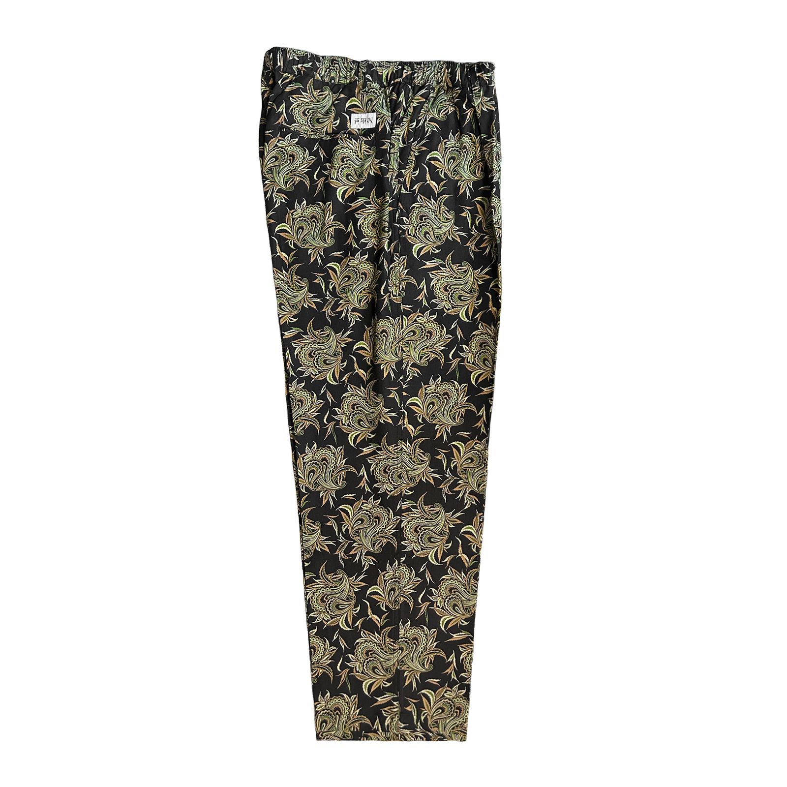 BUDS PAISLEY EASY PANTS / BLACK / イージーパンツ