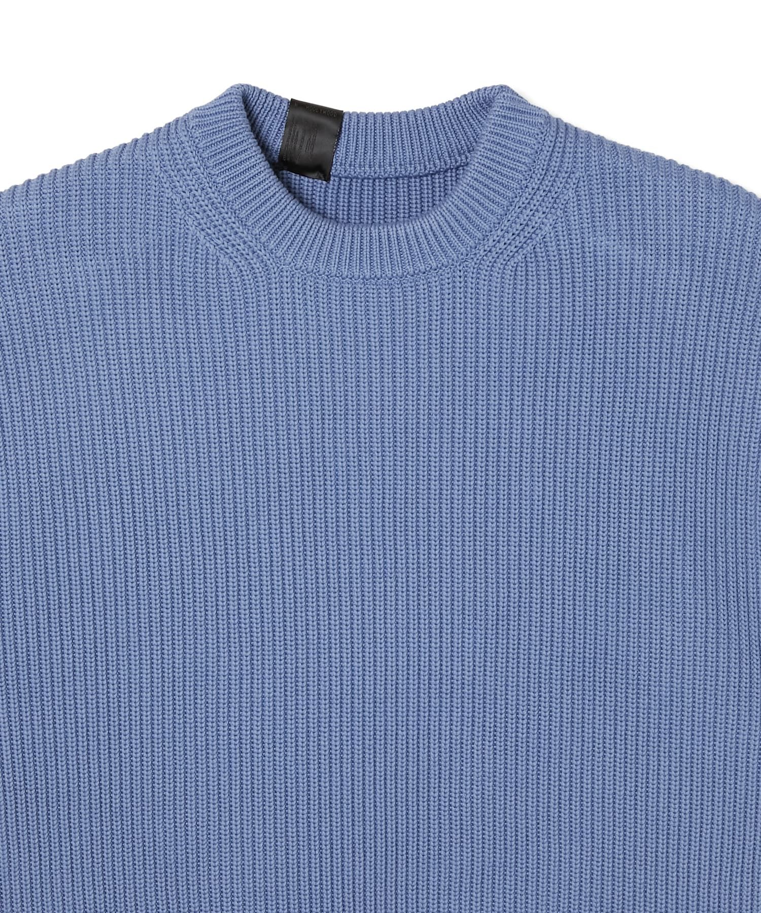 2262-KT06-043 / CREWNECK KNIT / BLUE / クルーネック ニット