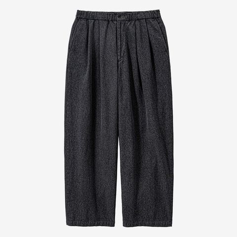 Sulfur Dyed Gabardine Two Tuck Easy Pants / Gray