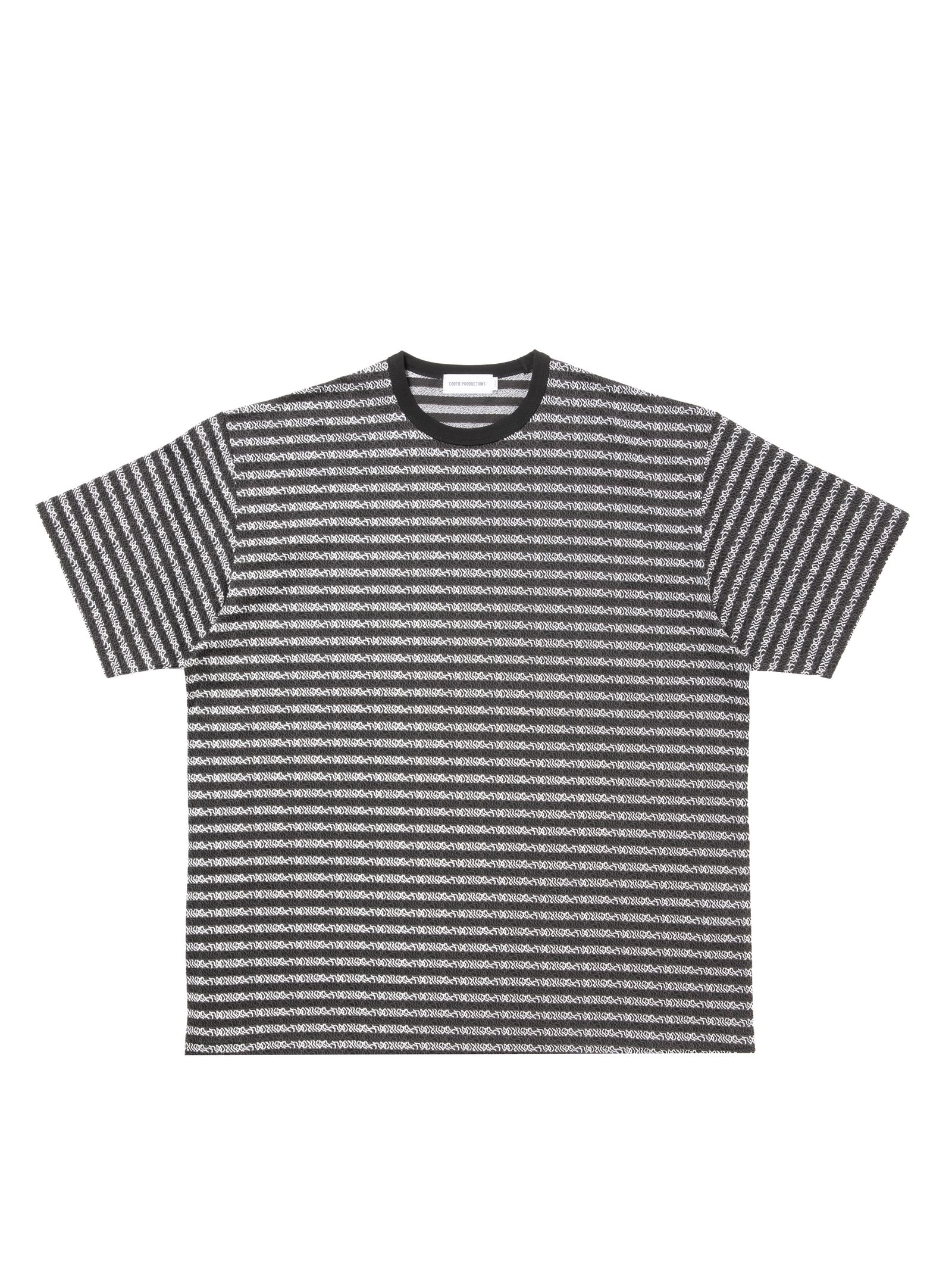 Supima Jacquard Border S/S Tee / BLACK /  ジャガードボーダーティーシャツ