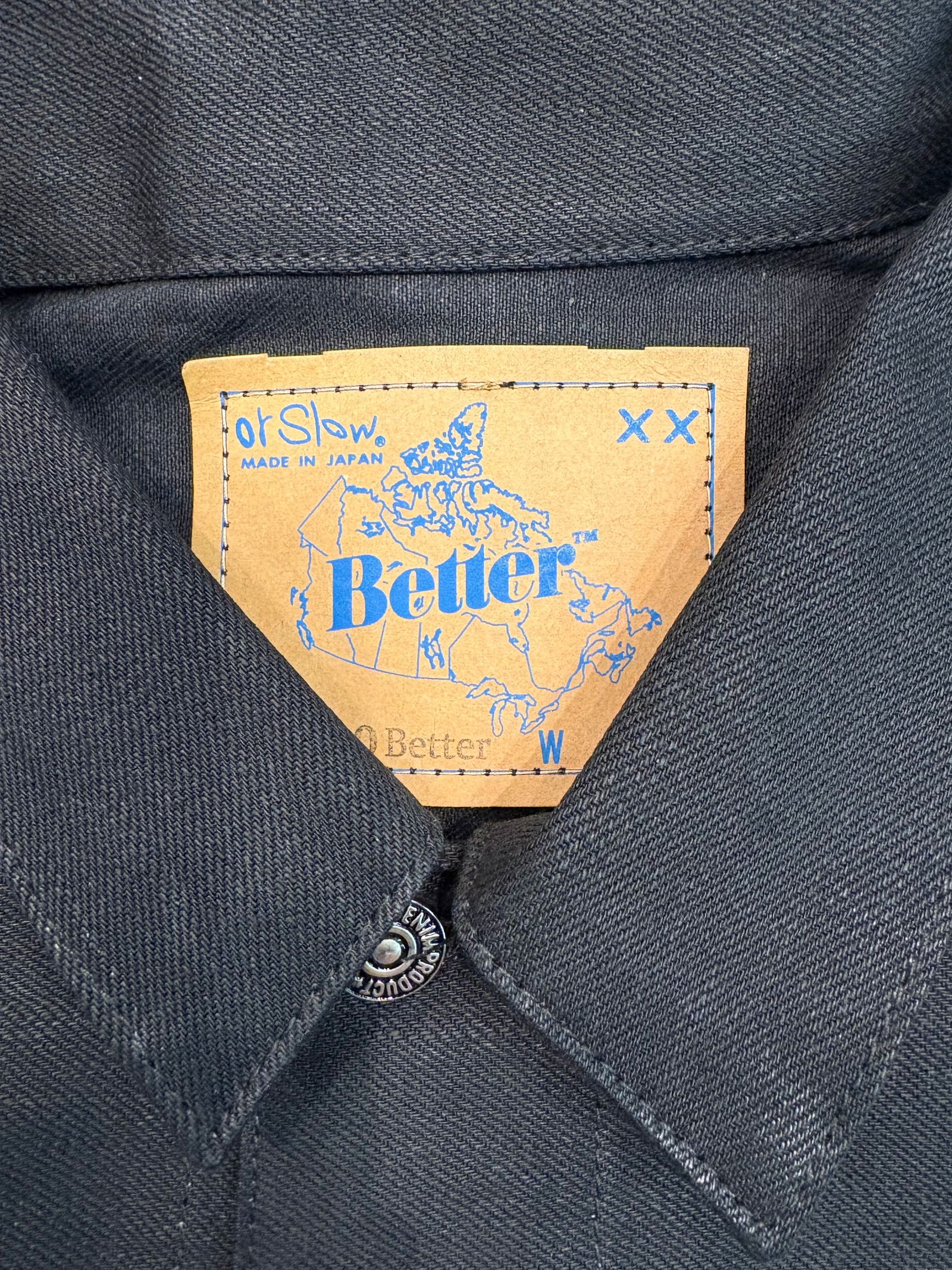 Better™ Gift Shop / OrSlow "Type II" Black Selvedge Denim Jacket / Black / デニムジャケット