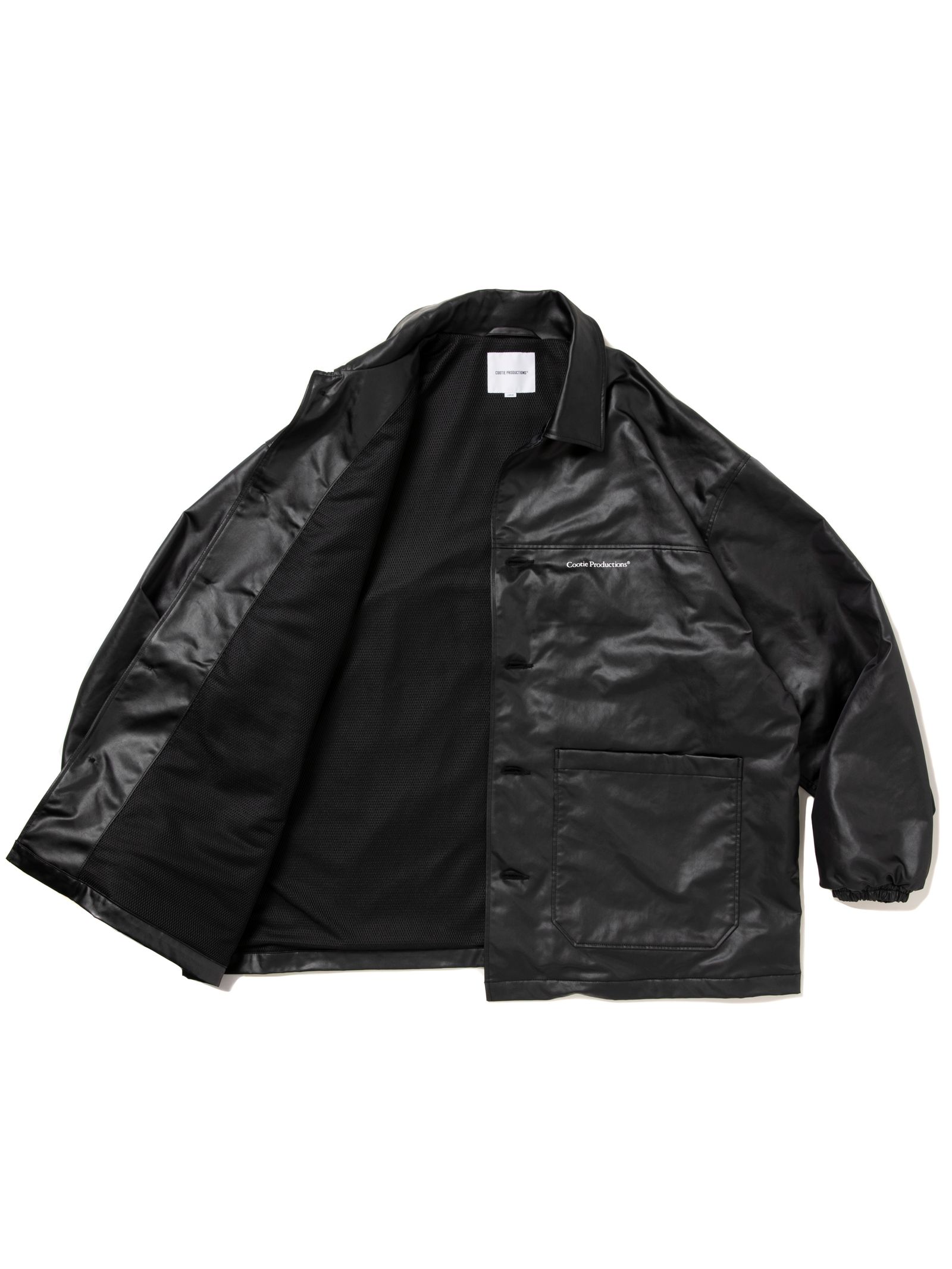 Damp Coated Satin Car Coat / BLACK / カーコート / CTE-25A230