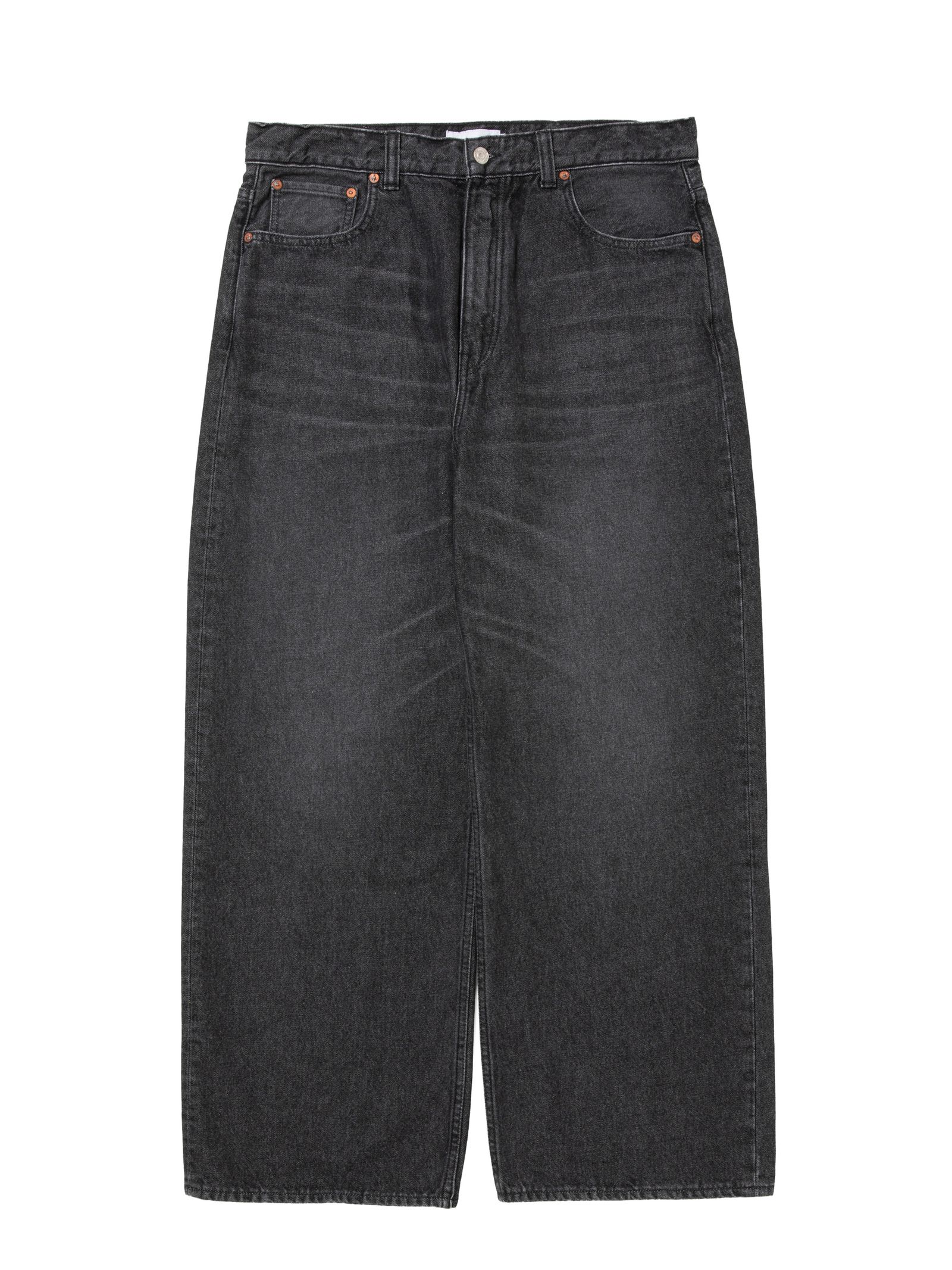 12.5oz Denim 5 Pocket Square Leg Pants / BLACK AGING FADE /  デニムパンツ / CTE-26S115