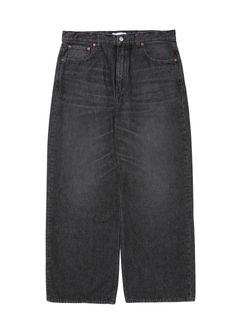 12.5oz Denim 5 Pocket Square Leg Pants / BLACK AGING FADE /  デニムパンツ / CTE-26S115