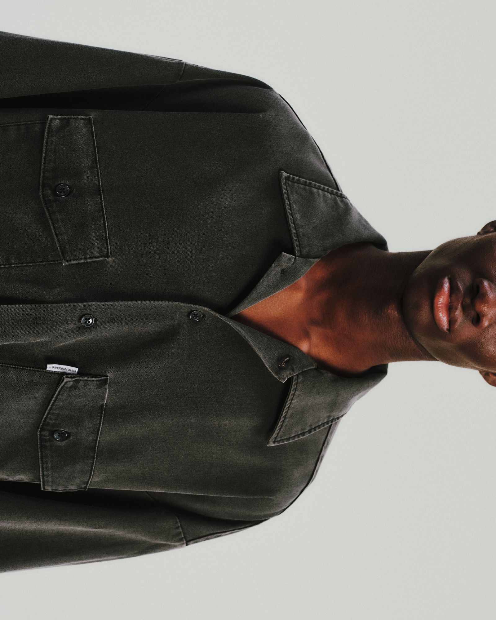 Pigment Coating T/R Twill L/S Work Shirt / DUSTY BLACK / ピグメントシャツ / CTE-26S403