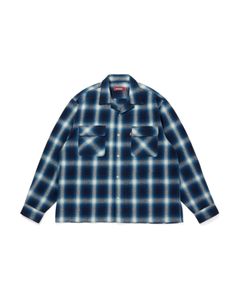 Ombre Check L/S Shirt(25aw) / BLUE / チェックシャツ