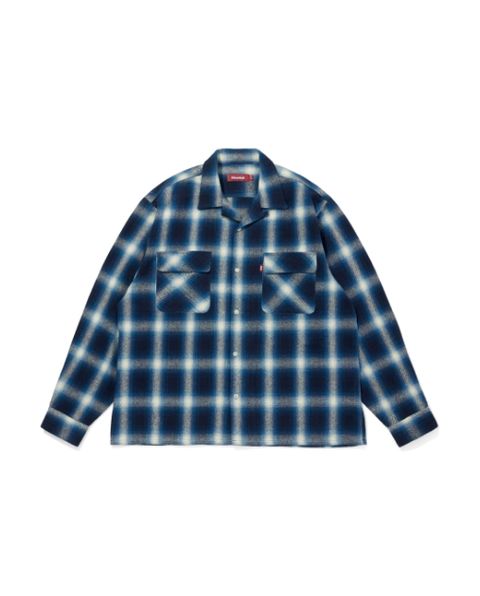 Ombre Check L/S Shirt(25aw) / BLUE / チェックシャツ