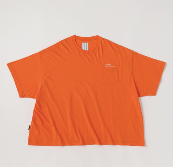 SUPER BIG FLAT POCKET SS TEE | ORANGE
