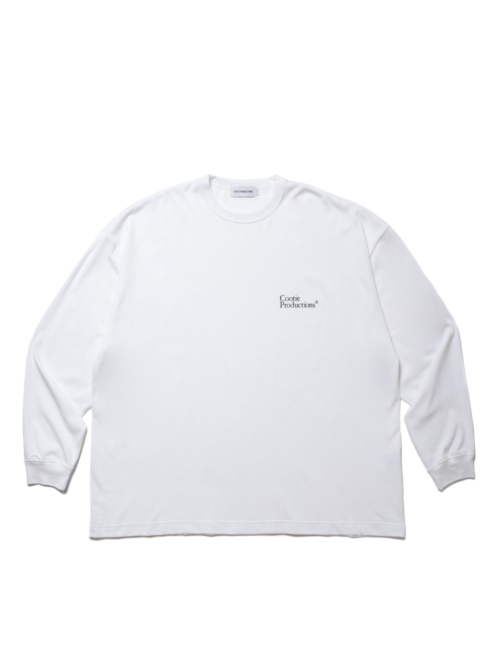 COOTIE PRODUCTIONS - C/R Smooth Jersey L/S Tee / WHITE / コットン 