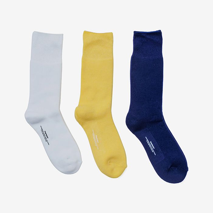 Graphpaper - Graphpaper 3-Pack Socks / ASSORT 1(white/yellow