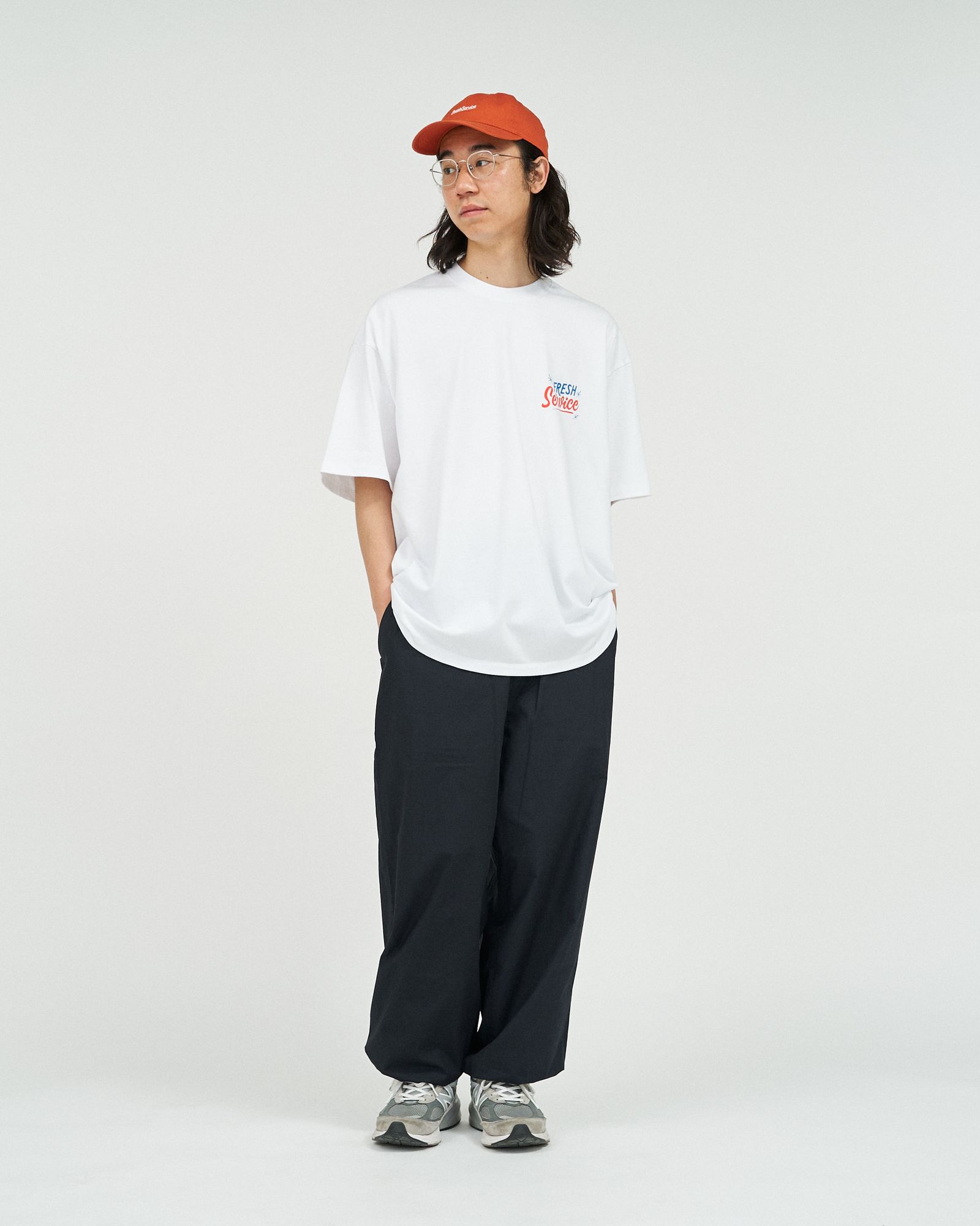CORPORATE PRINTED S/S TEE ”ALL DAY ALL NIGHT ” / RED