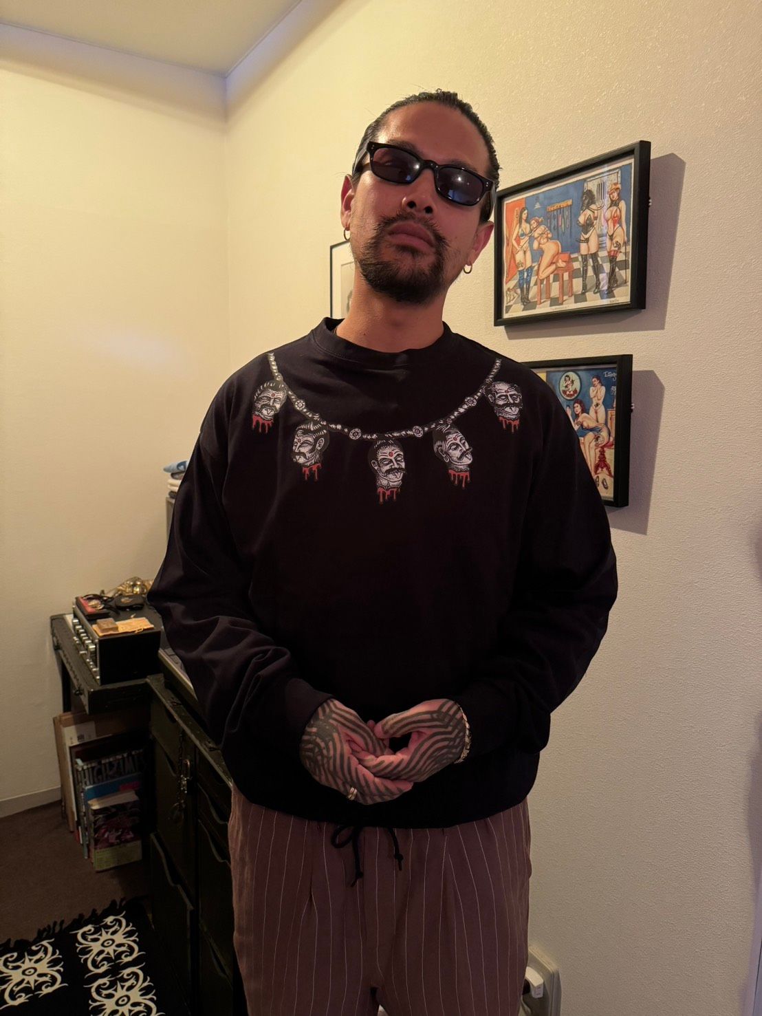 KALI MA L/S T SHIRT / WHITE / プリントシャツ