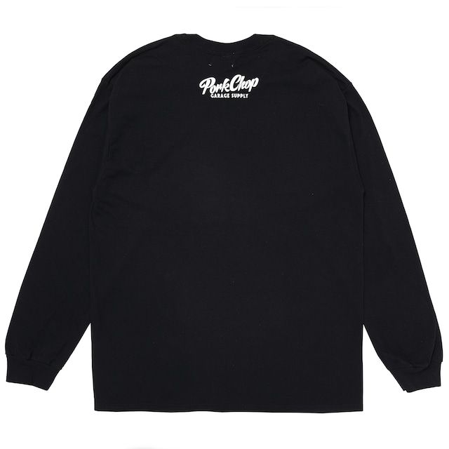 SLOGAN L/S TEE / BLACK / プリントロンティー