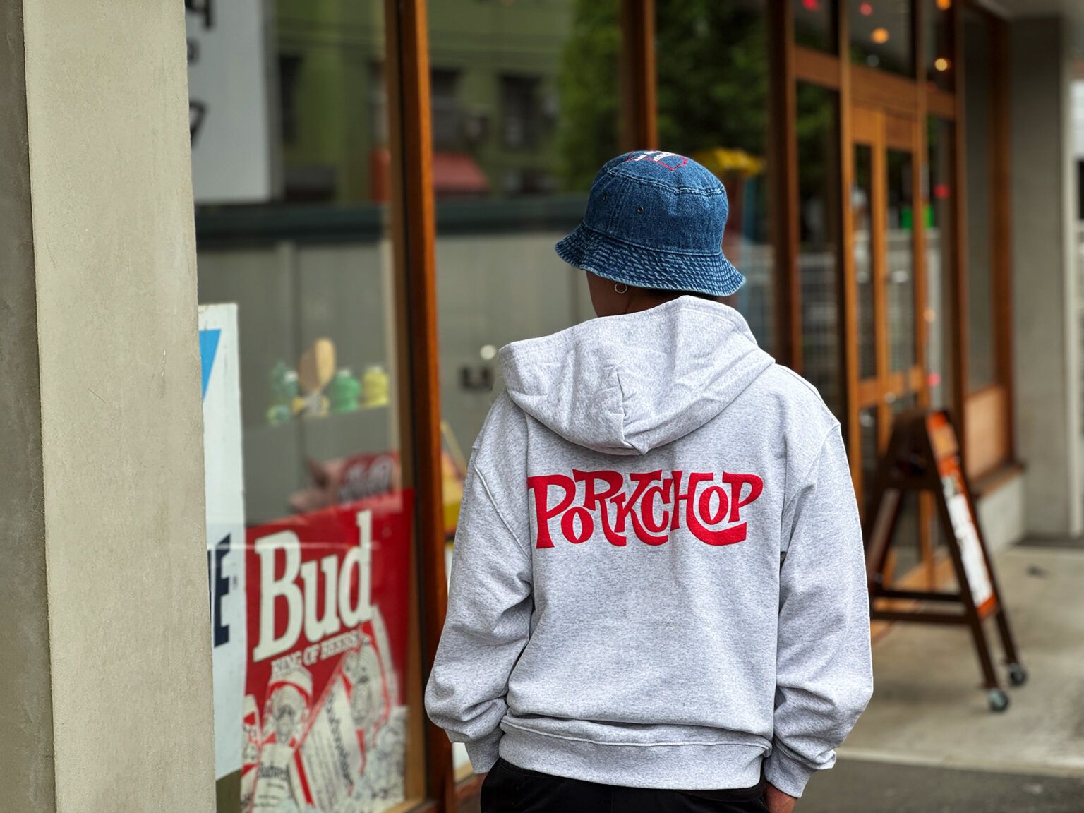 SC LOGO ZIP UP HOODIE / ASH / ジップパーカー