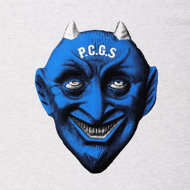 DEVIL FACE TEE / ASH / プリントティー