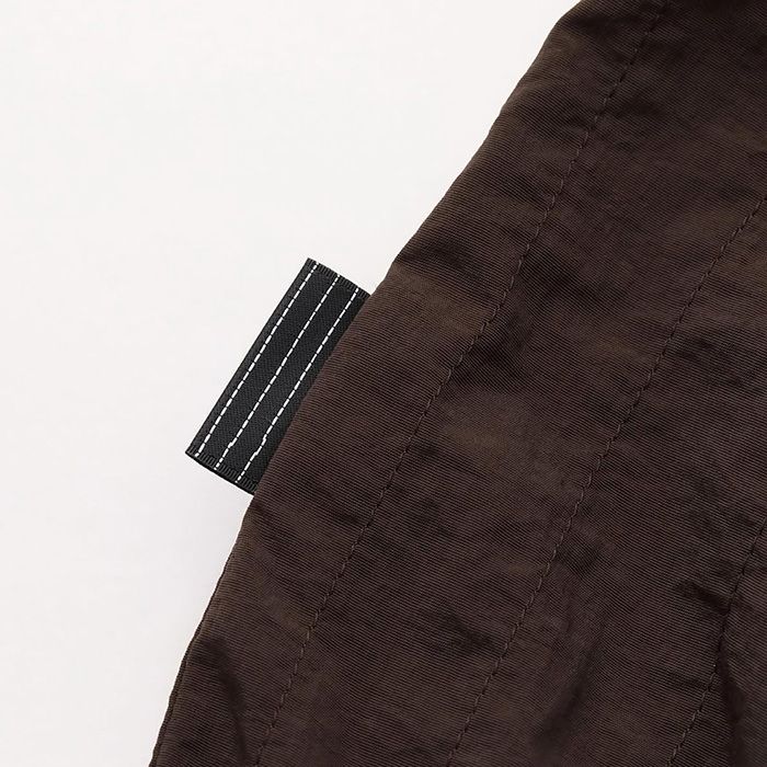 STITCHED NYLON SWING TOP | D.BROWN