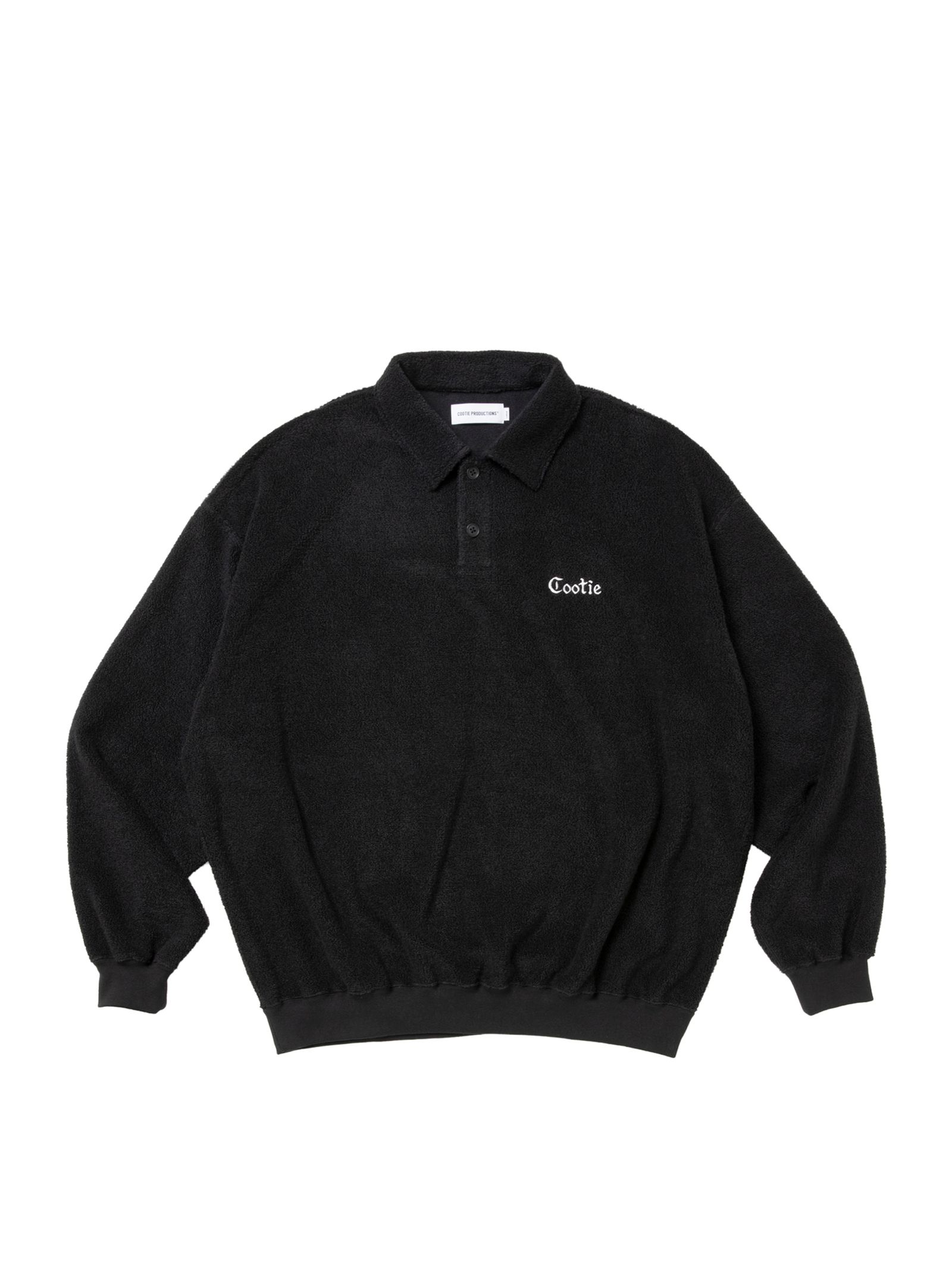 T/C Heavy Pile Polo Pullover / BLACK /  パイル ポロ