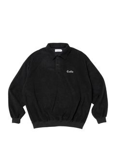 T/C Heavy Pile Polo Pullover / BLACK /  パイル ポロ