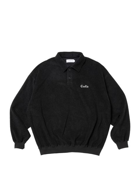 T/C Heavy Pile Polo Pullover / BLACK /  パイル ポロ