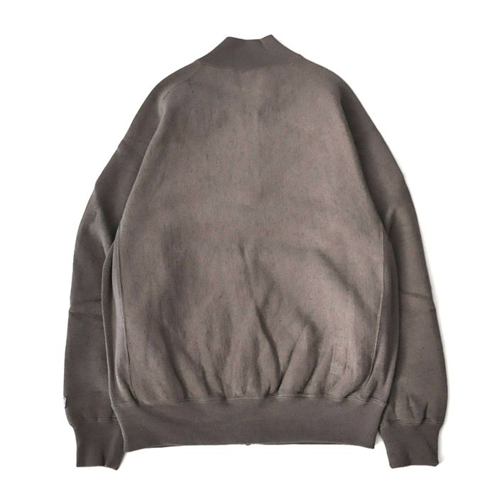 Zip Rib Neck Sweat / Slate Gray