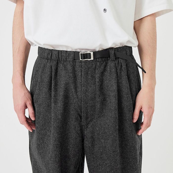 Wool Nylon Melton Pants / CH(Charcoal)