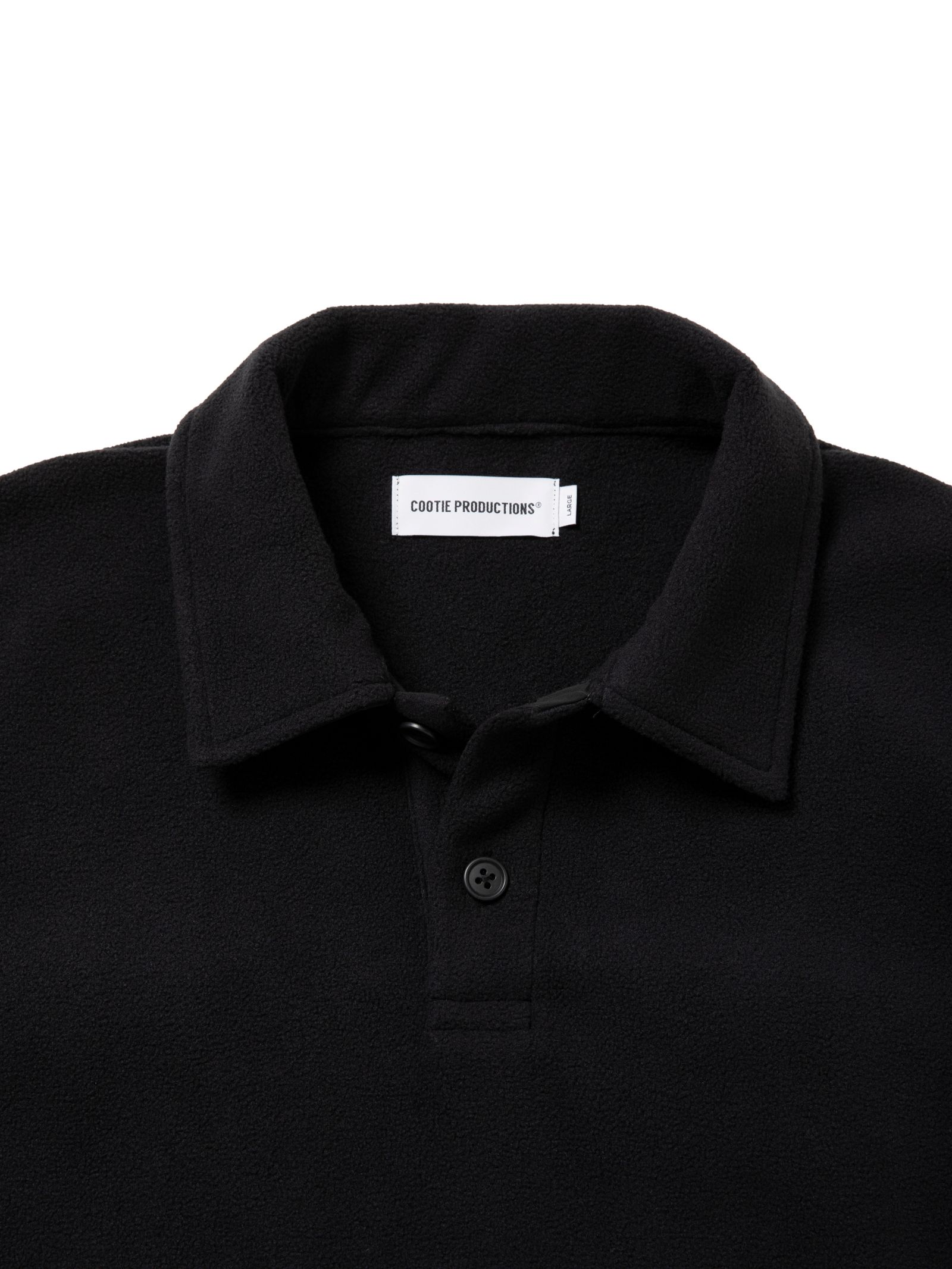 Fleece Sweat Polo Shirt / BLACK /  フリースポロシャツ / CTE-25A333