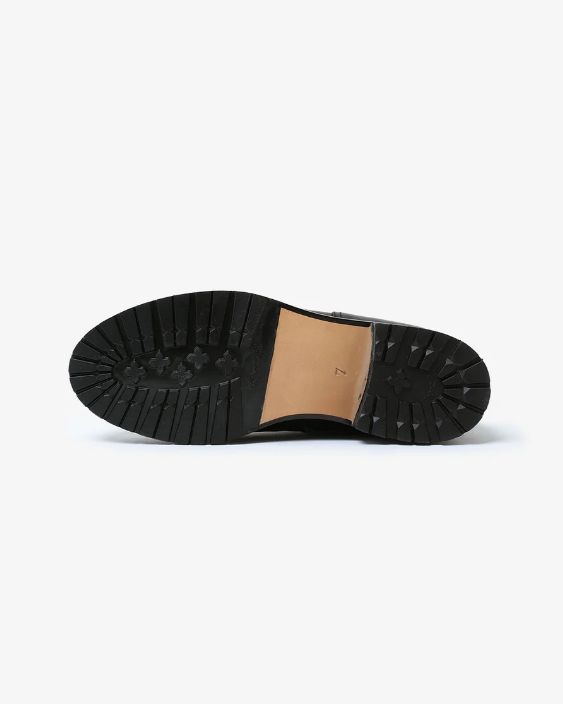 WORKER ZIP UP BOOTS COW LEATHER / BLACK