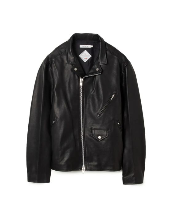 RIDER BLOUSON COW LEATHER WITH WINDSTOPPER® / BLACK / ライダース / NN-J4710