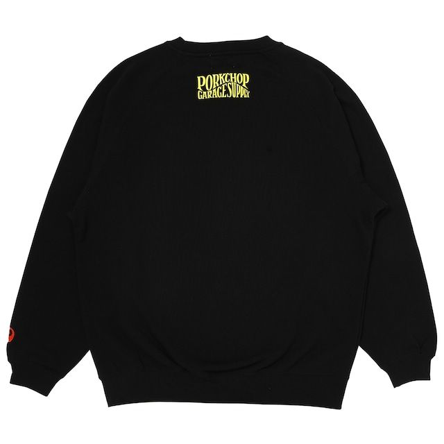 WAVE LOGO SWEAT / BLACK / プリントスウェット