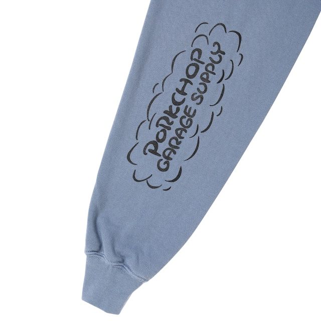 RUNNING LOGO SWEAT / BLUE GRAY / プリントスウェット