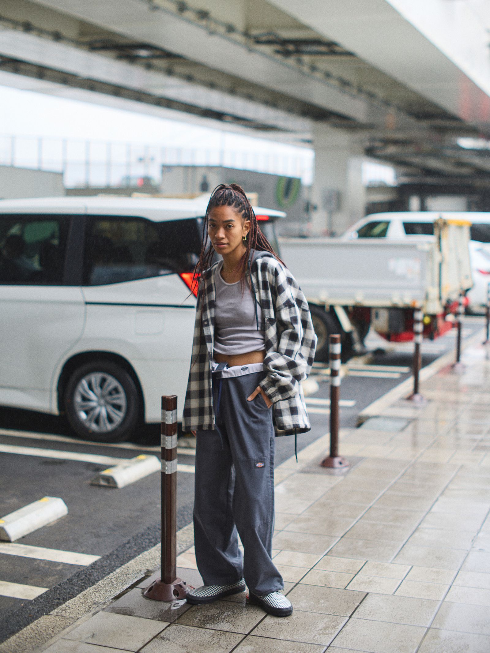 SEDAN ALL-PURPOSE - FLANNNEL HOODIE / GREYPLAID | Stripe SEDAN ALL-PURPOSE - FLANNNEL HOODIE / GREYPLAID | Stripe
