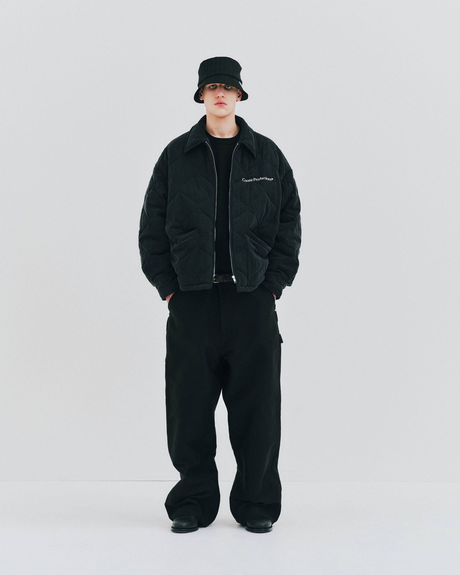 Cu/Ny Satin Vietnam Liner Jacket / BLACK /  ベトナムジャケット