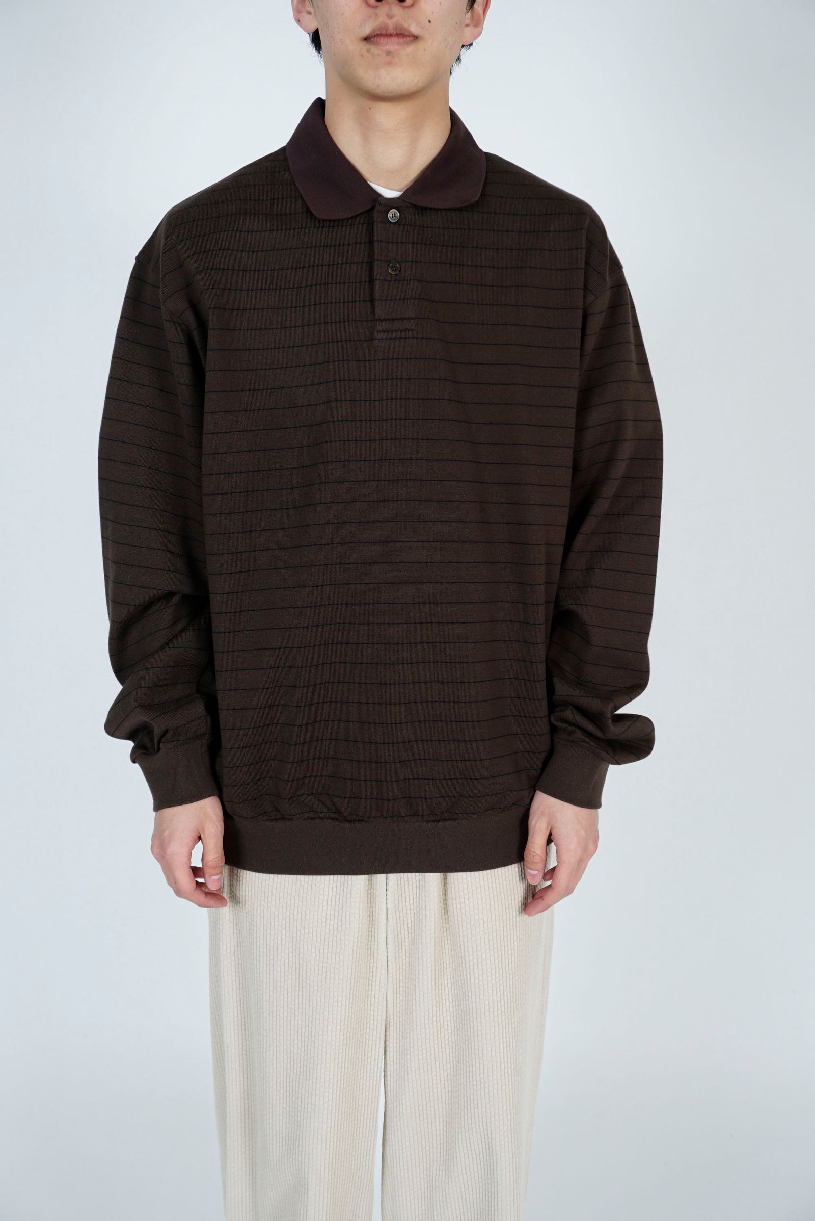 UNIVERSAL PRODUCTS. BORDER L/S POLO-