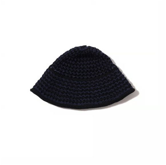 Cotton Croche Knit Hat / BLACK /  クロシェニットハット