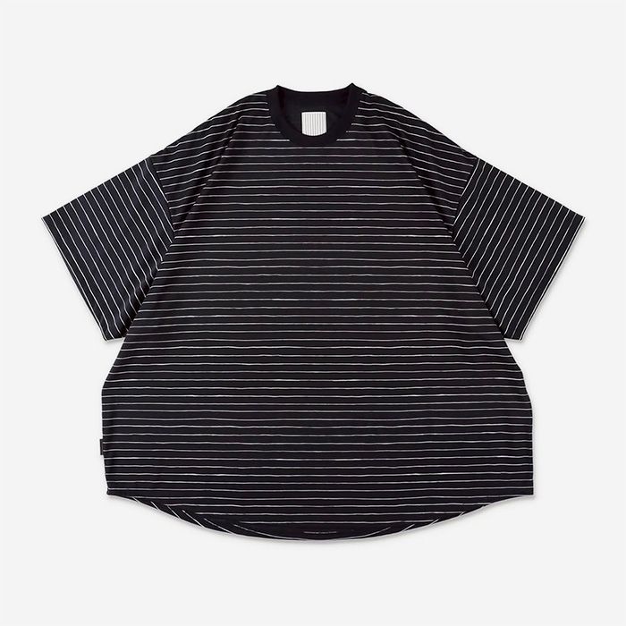 SUPER BIG SIDE STRIPE TECH SS TEE | NAVY