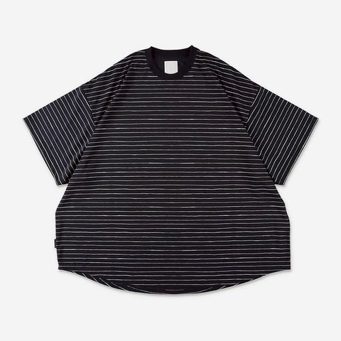 SUPER BIG SIDE STRIPE TECH SS TEE | NAVY