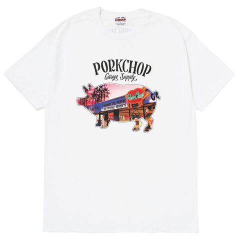 PORK STORE TEE / WHITE / プリント ティーシャツ