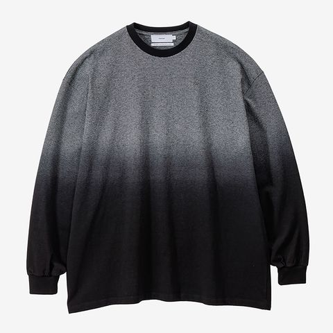 Gradient Border L/S Tee  / BLACK