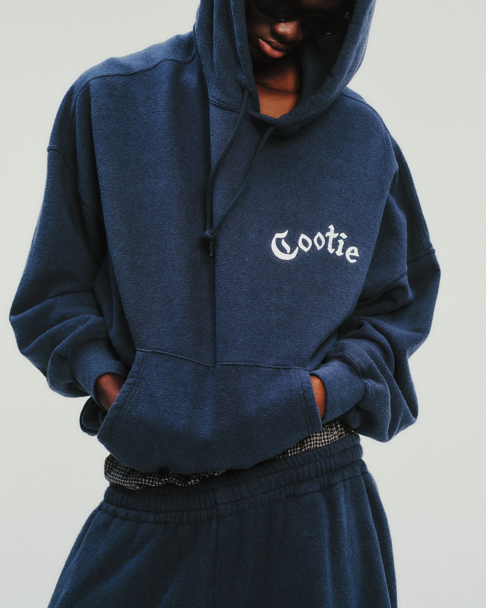 Venice Sweat Hoodie / NAVY /  オリジナルファブリックパーカー