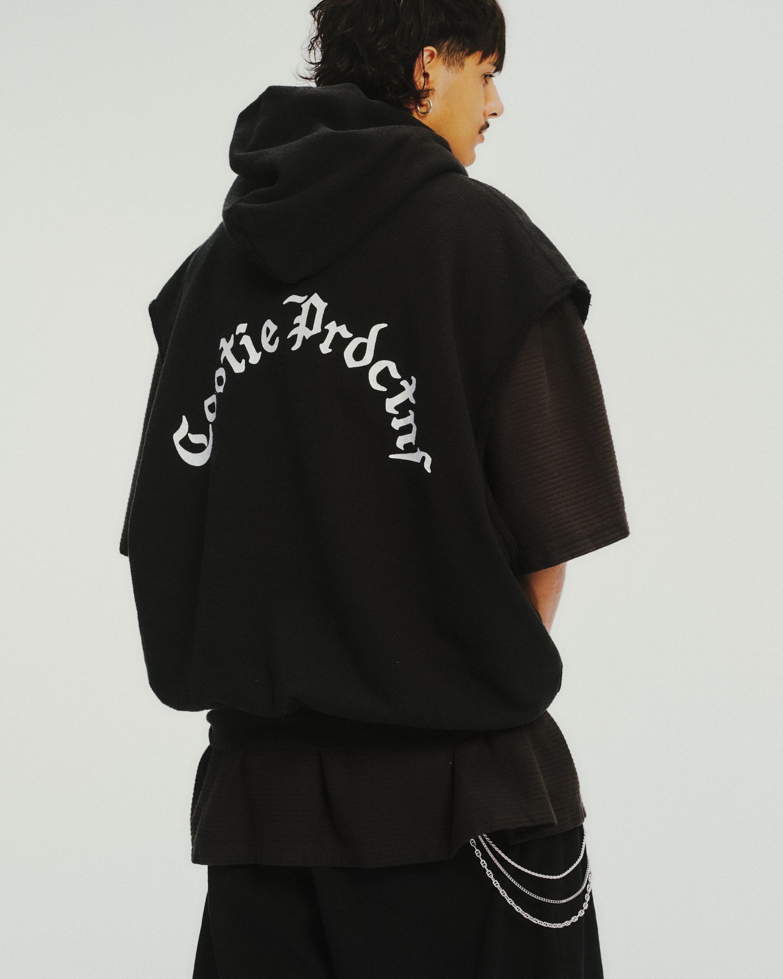 Venice Sweat Hoodie / BLACK /  オリジナルファブリックパーカー
