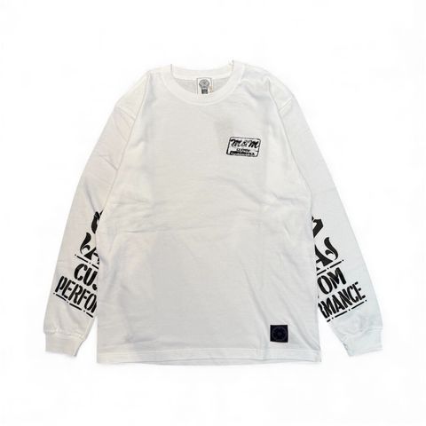 Logo L/S Tee / WHITE / プリントロングスリーブティー