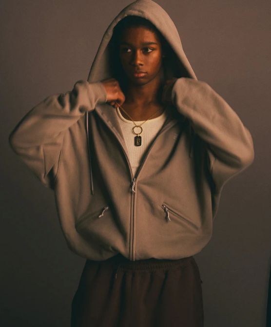 OG LOGO FULL ZIP HOODIE / BLACK