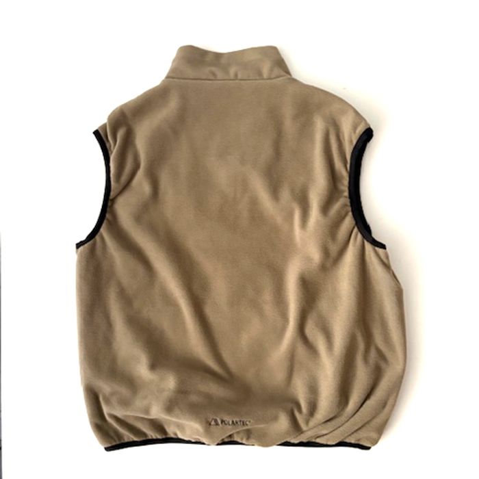 Reversible P/O Vest / Steel/Beige