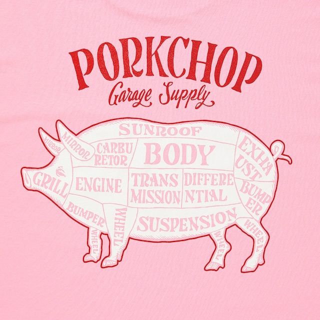 PORK BACK TEE / PINK×RDWH / プリント ティーシャツ