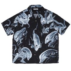 SPACE HAWAIIAN SHIRT / BLACK / アロハシャツ