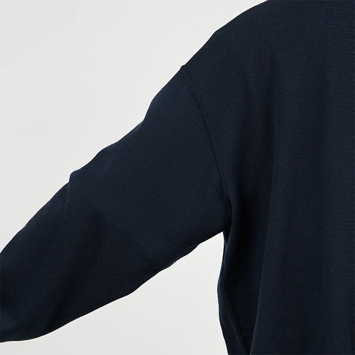 Wool Honeycomb Crew Neck Thermal  / NAVY