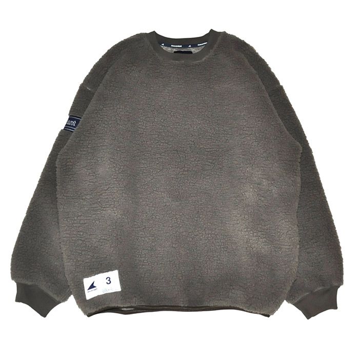 DESCENDANT - HORIZON FLEECE CREW NECK / OLIVE DRAB | Stripe Online Store